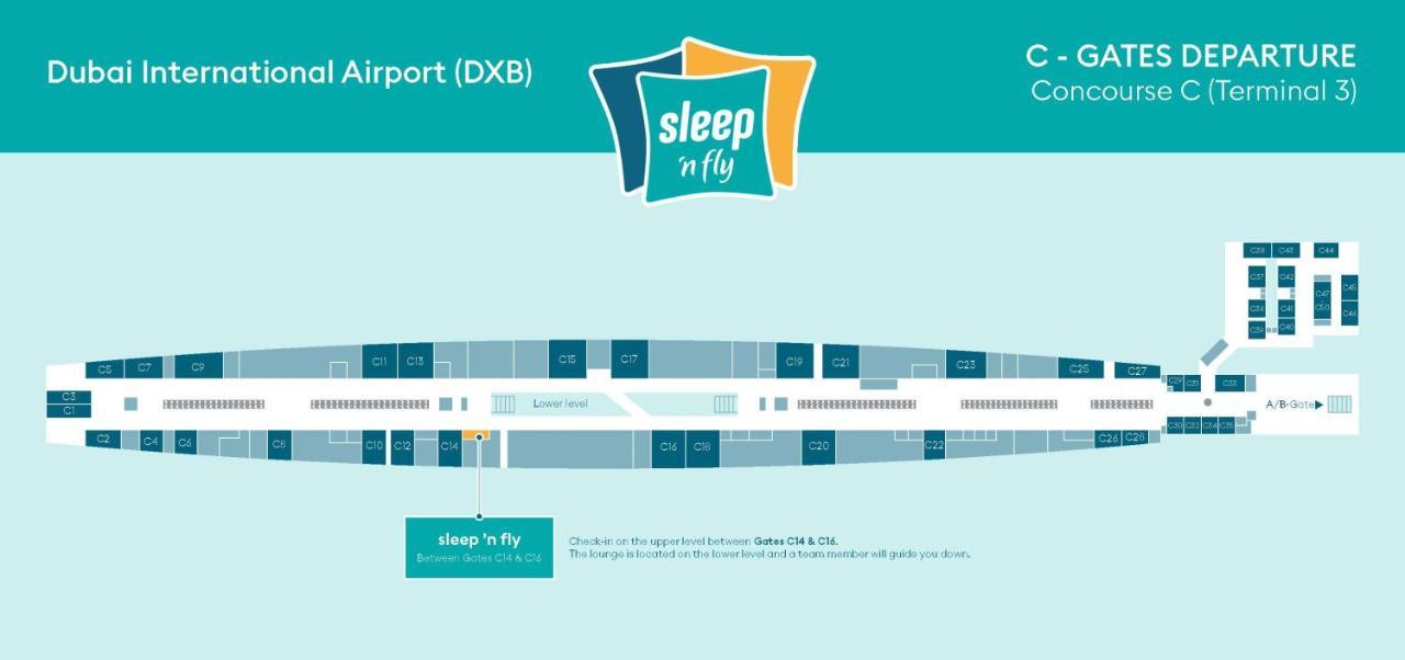 迪拜 Sleep 'N Fly Sleep Lounge, C-Gates Terminal 3 - Transit Only酒店 外观 照片